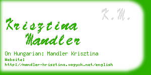 krisztina mandler business card